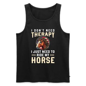 Horse Ride Riding Riding Stallion - Men's Premium Organic Tank Top - black - Front - AI Model Male 178 light (178cm)