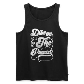 Piano Music Art Pianist - Men's Premium Organic Tank Top - black - Front - Michal (187cm)