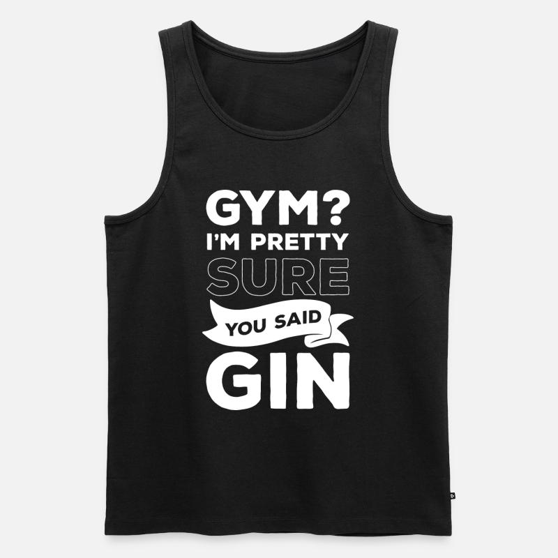 Gin Genuss Trinker Schnaps - Männer Premium Bio Tank Top - Schwarz