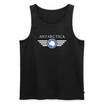 I Love Antarctica, Elegance Style Design T-Shirt - Men's Premium Organic Tank Top - black - Front - Michal (187cm)