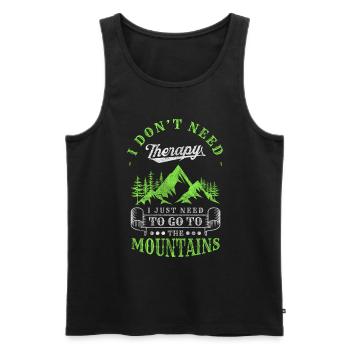Mountaineers Hikers Mountaineering Climbing wall - Men's Premium Organic Tank Top - black - Front - AI Model Male 178 light (178cm)