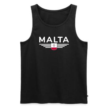 Malta T-Shirt – Für Insel-Fans - Männer Premium Bio Tank Top - Schwarz - Vorne - AI Model Male 178 light (178cm)