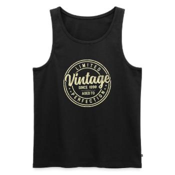 Vintage 1998 Birthday Gift 1998 - Men's Premium Organic Tank Top - black - Front - AI Model Male 178 light (178cm)