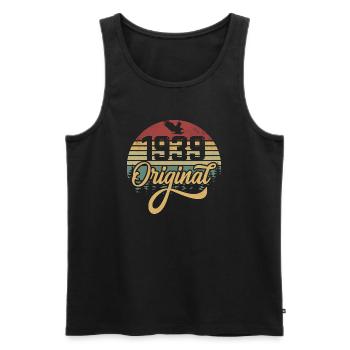 Original 1939 Vintage - 1939 Birthday Gift - Men's Premium Organic Tank Top - black - Front - Michal (187cm)