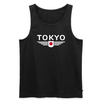 Tokyo Japon Fan Outfit T Shirt Design - Débardeur bio Premium Homme - noir - Devant - Michal (187cm)