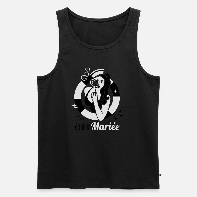 équipe de la mariée - future mariée - evjf - 2C - Débardeur bio Premium Homme - noir