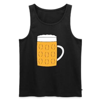 Bierkrug - Männer Premium Bio Tank Top - Schwarz - Vorne - Michal (187cm)