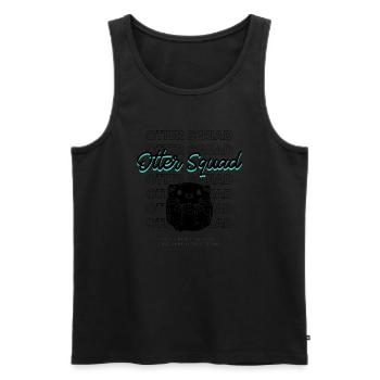 Loutres et notes de musique Musicien Sea Otter - Débardeur bio Premium Homme - noir - Devant - Michal (187cm)