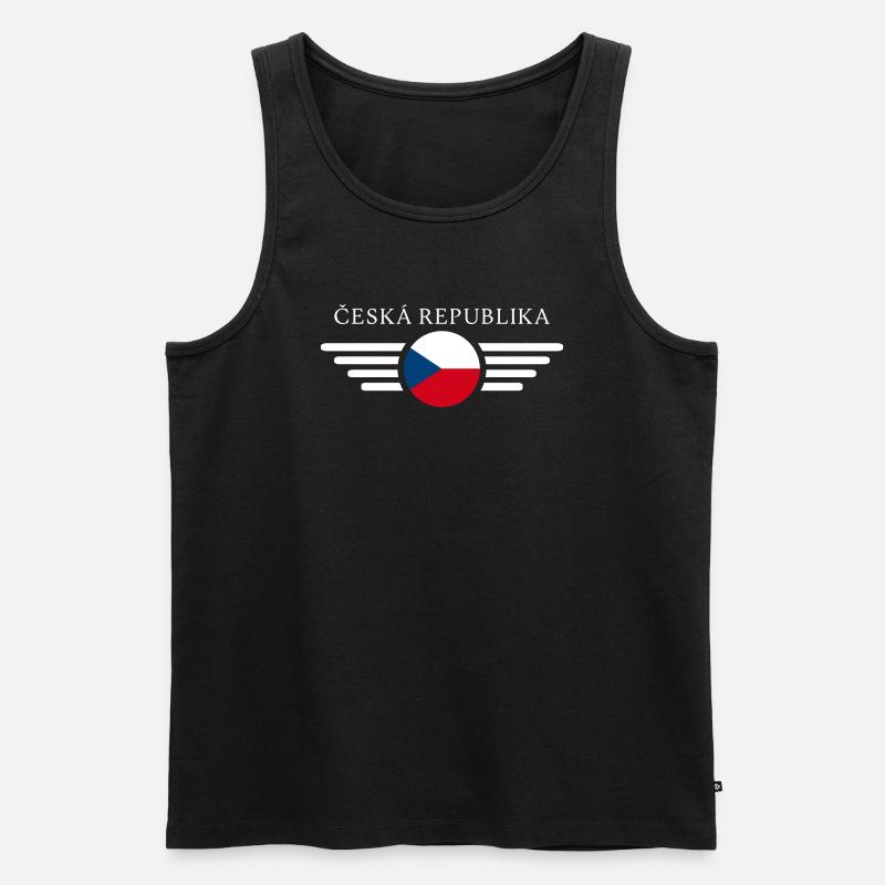 Tschechien - Männer Premium Bio Tank Top - Schwarz