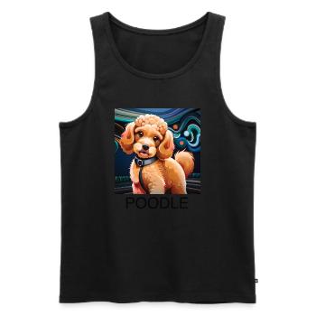 ToyPoodle - Männer Premium Bio Tank Top - Schwarz - Vorne - AI Model Male 178 light (178cm)