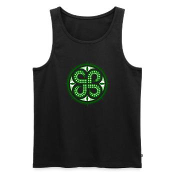 St. Stentacles (grün) - Männer Premium Bio Tank Top - Schwarz - Vorne - AI Model Male 178 light (178cm)