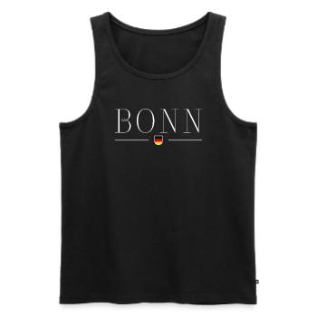 Bonn, Allemagne T-Shirt Design de Style Élégance - Débardeur bio Premium Homme - noir - Devant - Michal (187cm)
