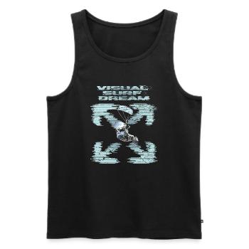 Visual Kitesurfing Dream - Men's Premium Organic Tank Top - black - Front - AI Model Male 178 light (178cm)