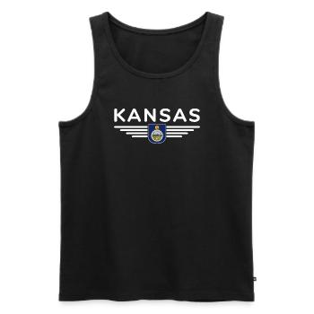 T-shirt de fan du Kansas – Votre État ! - Débardeur bio Premium Homme - noir - Devant - Michal (187cm)