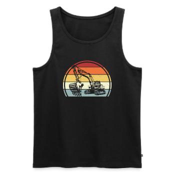 Excavator - Men's Premium Organic Tank Top - black - Front - Michal (187cm)