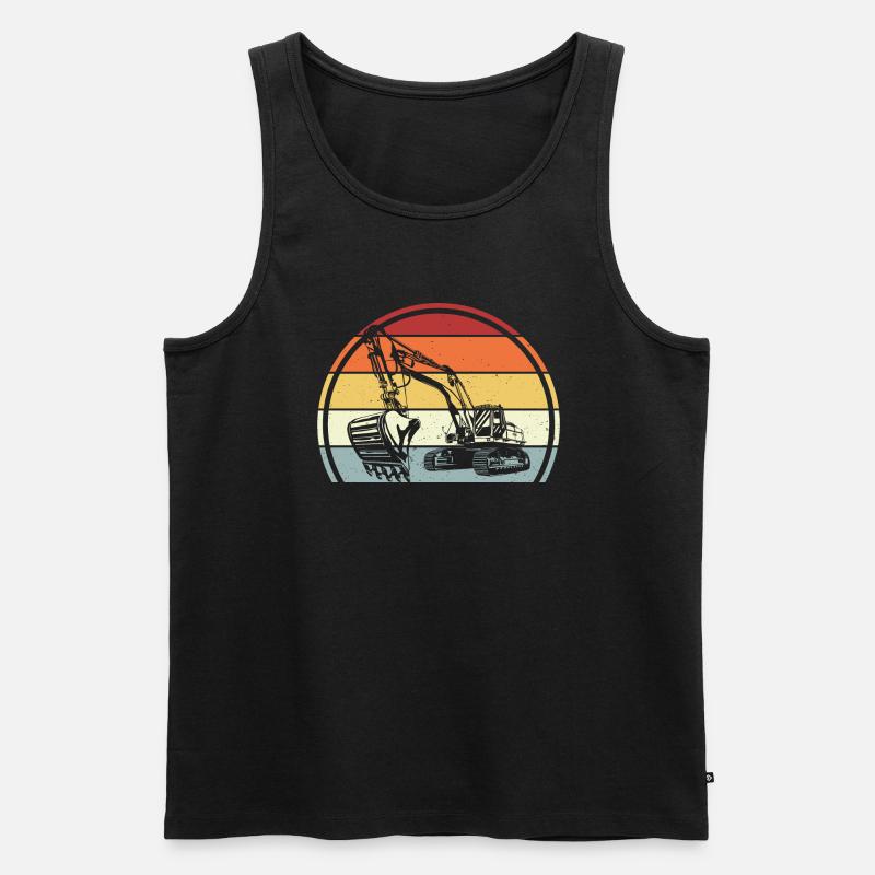 Bagger - Männer Premium Bio Tank Top - Schwarz