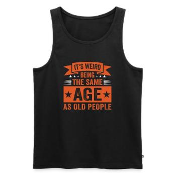 Geburtstag Älter Werden Spruch Humor Geschenkidee - Männer Premium Bio Tank Top - Schwarz - Vorne - Michal (187cm)