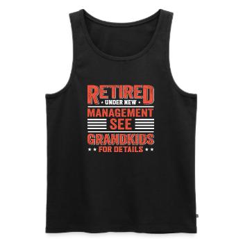 Rentner Ruhestand Opa Großvater Geschenkidee - Männer Premium Bio Tank Top - Schwarz - Vorne - Michal (187cm)