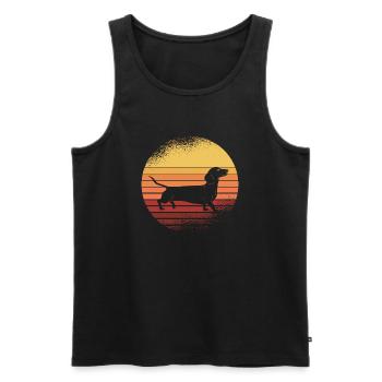 Dachshund Dog Owner Dog Owner Gift Idea - Men's Premium Organic Tank Top - black - Front - Michal (187cm)