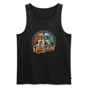 Original 2006 Retro Geburtstagsgeschenk geboren im Jahr 2006 - Männer Premium Bio Tank Top - Schwarz - Vorne - AI Model Male 178 light (178cm)