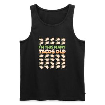 30e idée de cadeau d’anniversaire humour drôle Tacos - Débardeur bio Premium Homme - noir - Devant - Michal (187cm)