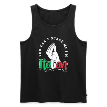 Italiener Italien Lustiger Spruch Geschenkidee - Männer Premium Bio Tank Top - Schwarz - Vorne - Michal (187cm)