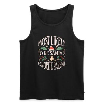 Noël Noël Parents Maman Papa Humour Drôle - Débardeur bio Premium Homme - noir - Devant - Michal (187cm)