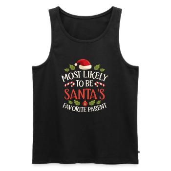 Noël Noël Parents Maman Papa Humour Drôle - Débardeur bio Premium Homme - noir - Devant - Michal (187cm)