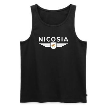 Nicosia Design – Capitale de Chypre - Débardeur bio Premium Homme - noir - Devant - AI Model Male 178 light (178cm)