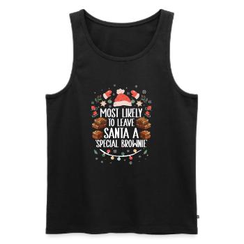 Xmas Christmas Saying Funny Christmas Bakery - Men's Premium Organic Tank Top - black - Front - Michal (187cm)