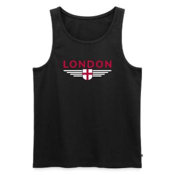 London England Fan T-Shirt Design - Men's Premium Organic Tank Top - black - Front - Michal (187cm)