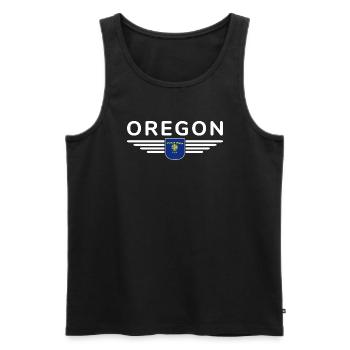 T-shirt de supporter de l'Oregon – Un incontournable pour les supporters - Débardeur bio Premium Homme - noir - Devant - Michal (187cm)