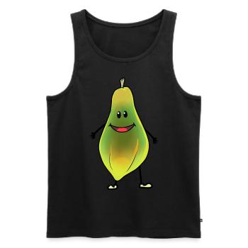 Fruits Fruit Tropical Fruits Fruit Fantasy Papaya - Men's Premium Organic Tank Top - black - Front - AI Model Male 178 light (178cm)