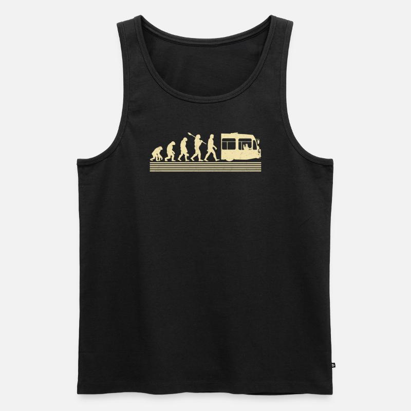 Bus driver evolution - Men's Premium Organic Tank Top - black