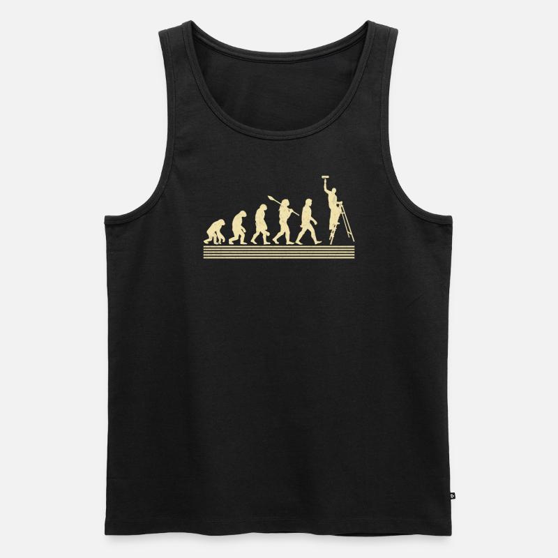 Painter evolution - Men's Premium Organic Tank Top - black