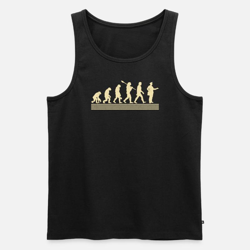 Postman-evolution - Männer Premium Bio Tank Top - Schwarz