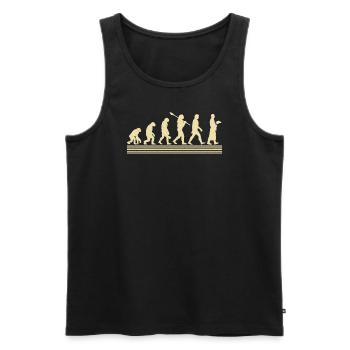 Kellner-evolution - Männer Premium Bio Tank Top - Schwarz - Vorne - AI Model Male 178 light (178cm)