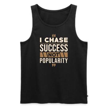 I strive for success, not popularity - Men's Premium Organic Tank Top - black - Front - Michal (187cm)