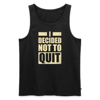 Fitness Gym Motivation - Männer Premium Bio Tank Top - Schwarz - Vorne - AI Model Male 178 light (178cm)