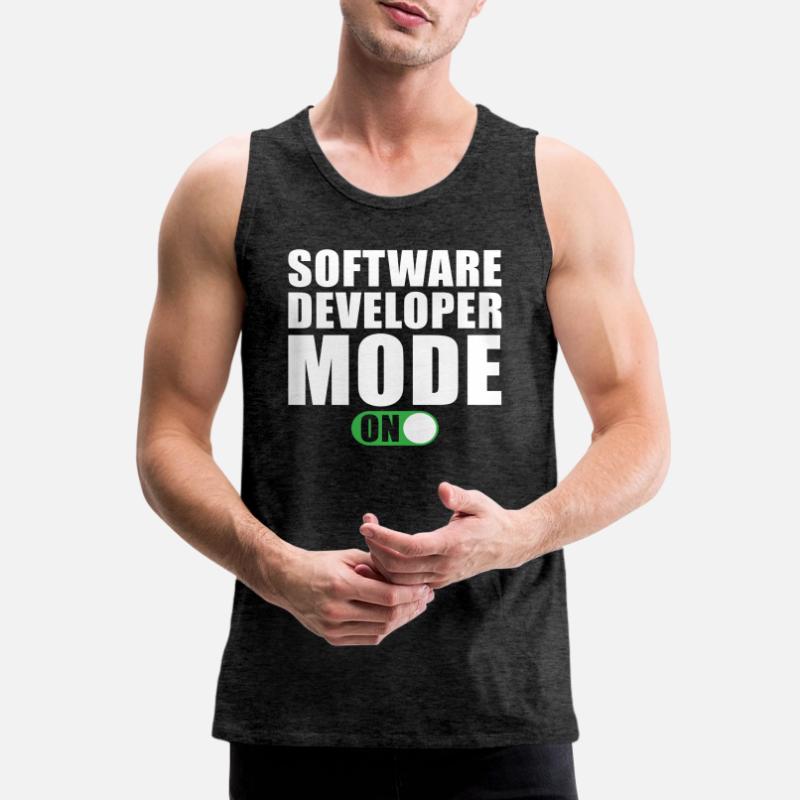 Software Developer Mode On Men's Premium Organic Tank Top