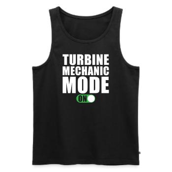 Wind turbine mechanic - Men's Premium Organic Tank Top - black - Front - Michal (187cm)