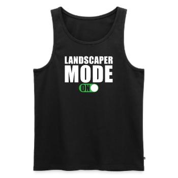 Landschaftsgärtner Modus Ein - Männer Premium Bio Tank Top - Schwarz - Vorne - AI Model Male 178 light (178cm)