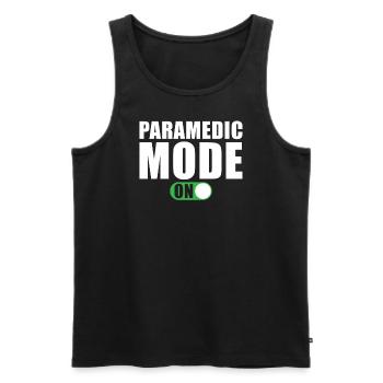 Mode paramédical activé - Débardeur bio Premium Homme - noir - Devant - Michal (187cm)