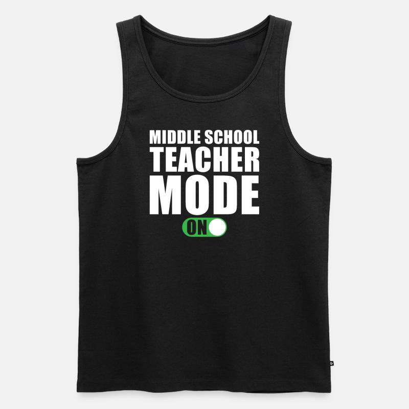 Realschullehrer Modus An - Männer Premium Bio Tank Top - Schwarz