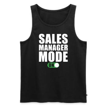 Sales Manager Mode On - Männer Premium Bio Tank Top - Schwarz - Vorne - AI Model Male 178 light (178cm)