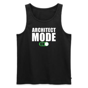 Mode Architecte activé - Débardeur bio Premium Homme - noir - Devant - AI Model Male 178 light (178cm)