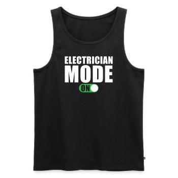 Elektriker Modus Ein - Männer Premium Bio Tank Top - Schwarz - Vorne - AI Model Male 178 light (178cm)