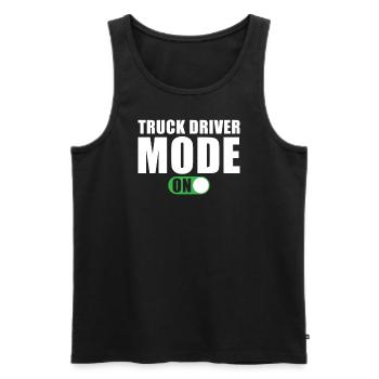 Mode chauffeur de camion A Camionneur - Débardeur bio Premium Homme - noir - Devant - Michal (187cm)