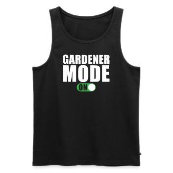 Gärtner Modus Ein - Männer Premium Bio Tank Top - Schwarz - Vorne - AI Model Male 178 light (178cm)