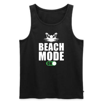 Mode plage vacances plage sur - Débardeur bio Premium Homme - noir - Devant - AI Model Male 178 light (178cm)